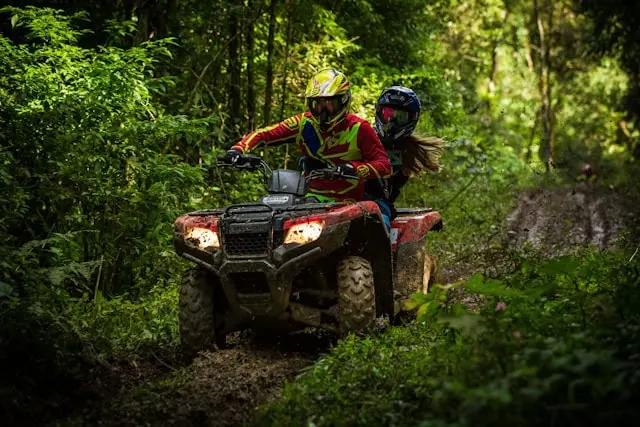 An ATV on a trail